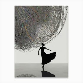 Dancer In A Ball Of Wire Canvas Print