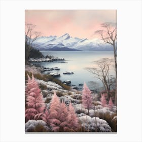 Dreamy Winter Painting Nahuel Huapi National Park Argentina 2 Canvas Print