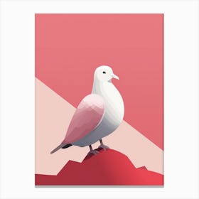 Minimalist Pigeon 2 Illustration Canvas Print