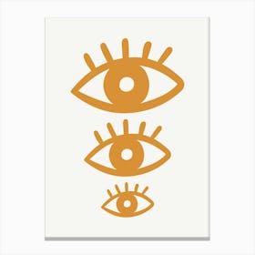 Three Eyes Illustration Canvas Print