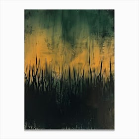 Sunset In The Grass 3 Canvas Print