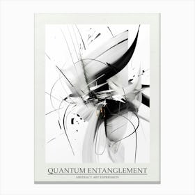 Quantum Entanglement Abstract Black And White 11 Poster Canvas Print