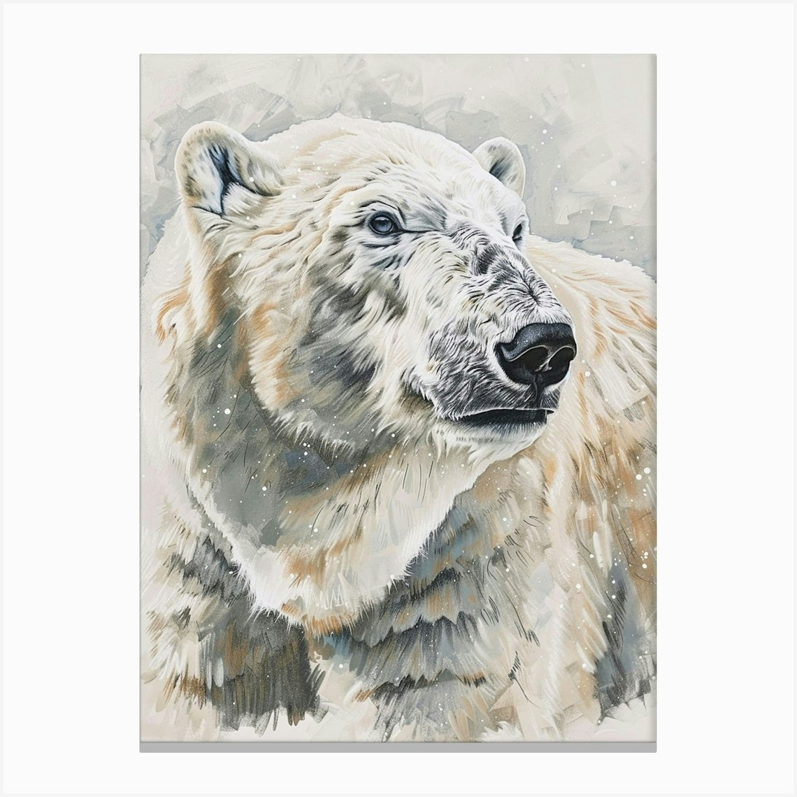 Polar Bear Pastel Watercolour 2 Leinwandbild