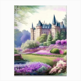 Biltmore Estate Gardens, 2, Usa Pastel Watercolour Canvas Print