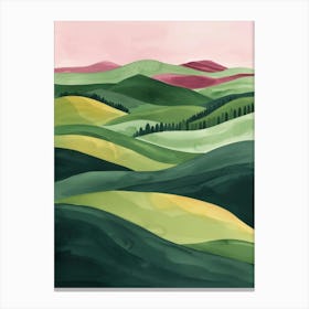 Watercolor Landscape Painting Canvas Print