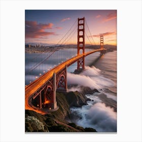 Golden Gate Bridge At Sunset 2 Canvas Print