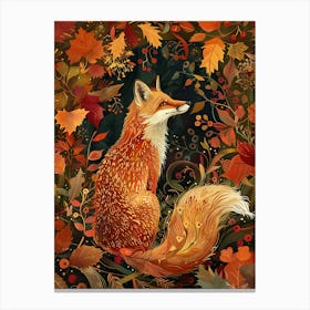 Solitary Fox In The Autumn 9 Canvas Print