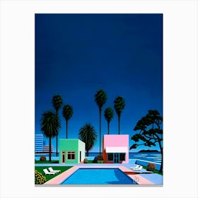 Hiroshi Nagai - City Pop , Vaporwave Aesthetic Canvas Print