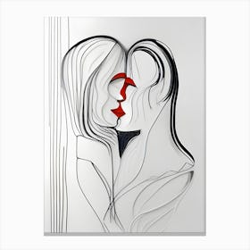 Kissing Couple 3 Canvas Print