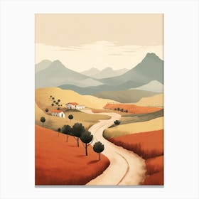 Camino Primitivo Spain 1 Hiking Trail Landscape Canvas Print