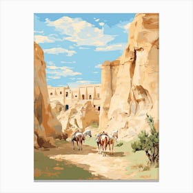 Horses Painting In Cappadocia, Turkey 2 Canvas Print