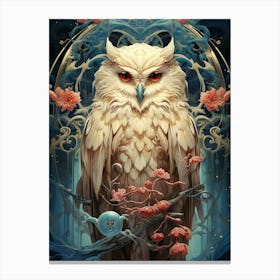 Owl In The Night Canvas Print
