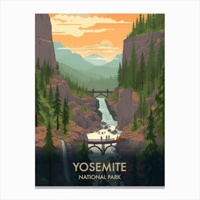 Yosemite National Park Vintage Travel Poster 2 Canvas Print