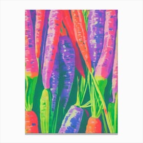 Carrots 2 Risograph Retro Poster vegetable Canvas Print