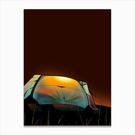 Tent In The Grass Canvas Print