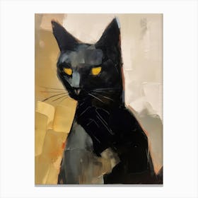 Black Cat Style Abstract Canvas Print