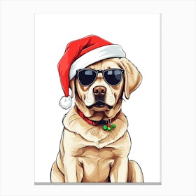 Christmas Labrador Dog Canvas Print
