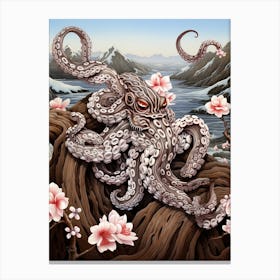 Mimic Octopus Illustration 13 Canvas Print