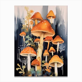 Mushroom Watercolour 2 Canvas Print