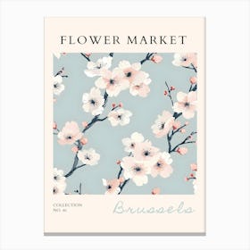 Flower Market Brussels Canvas Print