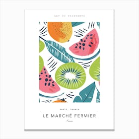 Kiwi Le Marche Fermier Poster 1 Canvas Print