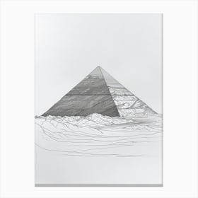 Puncak Jayacarstensz Pyramid Line Drawing 3 Canvas Print