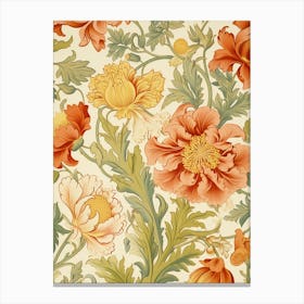 Victorian Floral Wallpaper 3 Canvas Print