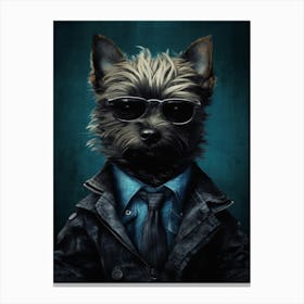 Gangster Dog Cairn Terrier 8 Canvas Print