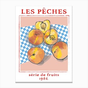 Peaches Fruit Canvas Print