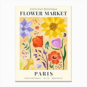 Flower Market Paris Canvas Print