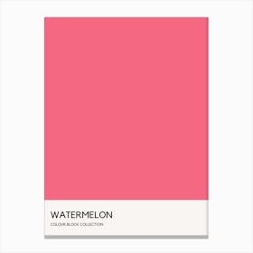 Watermelon Colour Block Poster Canvas Print