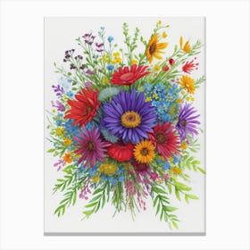 Bouquet Of Flowers Canvas Print