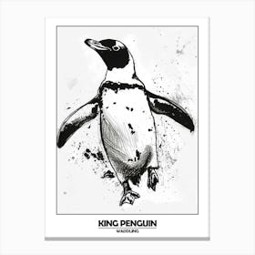 Penguin Waddling Poster 8 Canvas Print