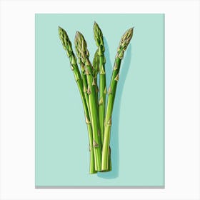 Asparagus Summer Illustration 3 Canvas Print