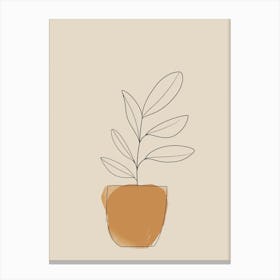 Leipzig Botanical Garden Boho Line Art Canvas Print