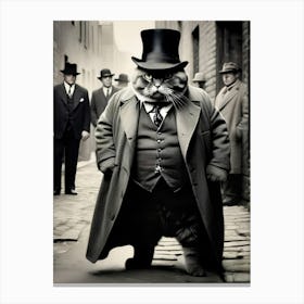 Cat In A Top Hat Canvas Print