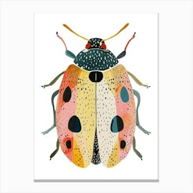 Colourful Insect Illustration Ladybug 20 Canvas Print