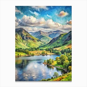 Van Gogh Lake District National Park Uk Canvas Print