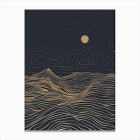 Moonlight Over The Ocean 9 Canvas Print