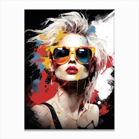 Portrait Of A Woman In Sunglasses 15 Canvas Print