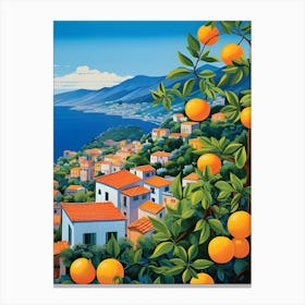 Oranges On A Tree Canvas Print