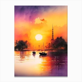 Cebu, Philippines Sunset Canvas Print
