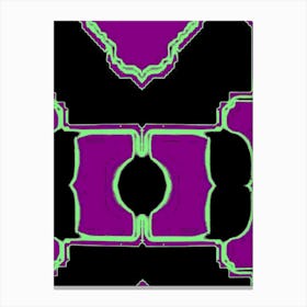 Purple And Green Squares Canvas Print