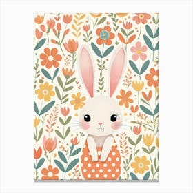 Floral Cute Baby Bunny Nursery (28) Canvas Print