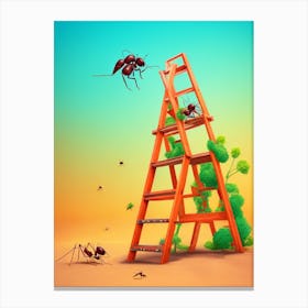 Ants On A Ladder Canvas Print