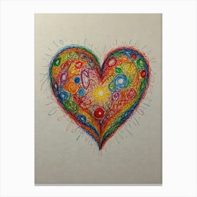 Heart Drawing 4 Canvas Print