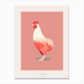 Minimalist Chicken 2 Bird Poster Canvas Print