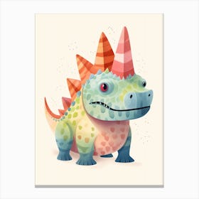 Colourful Dinosaur Leptoceratops 2 Canvas Print