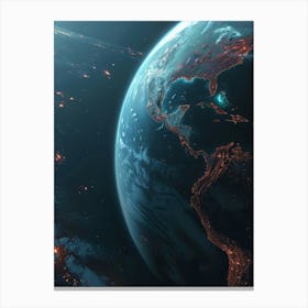 Earth From Space 1 Canvas Print