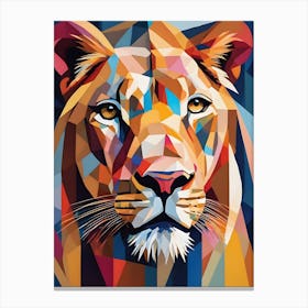 Female Lion Absstract One Canvas Print